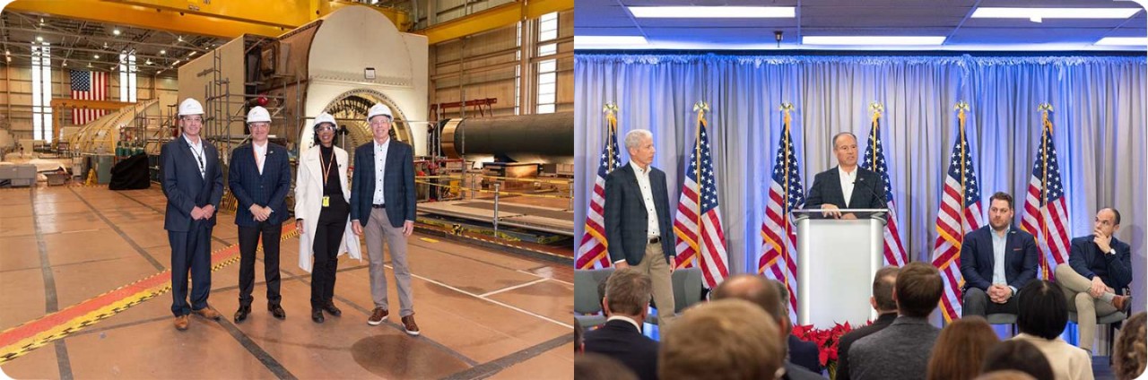 press conference at Crane