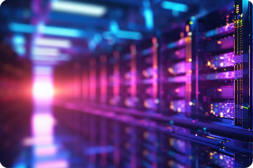 Data Center Room with computers