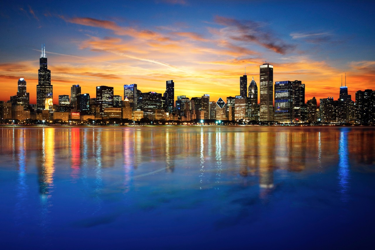 Chicago Skyline at Night