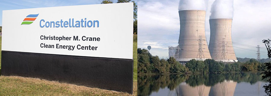 Crane clean energy center photo signage