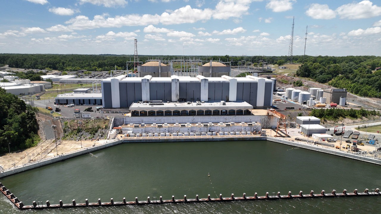 aerial view of calvert cliffs nuclear power plant