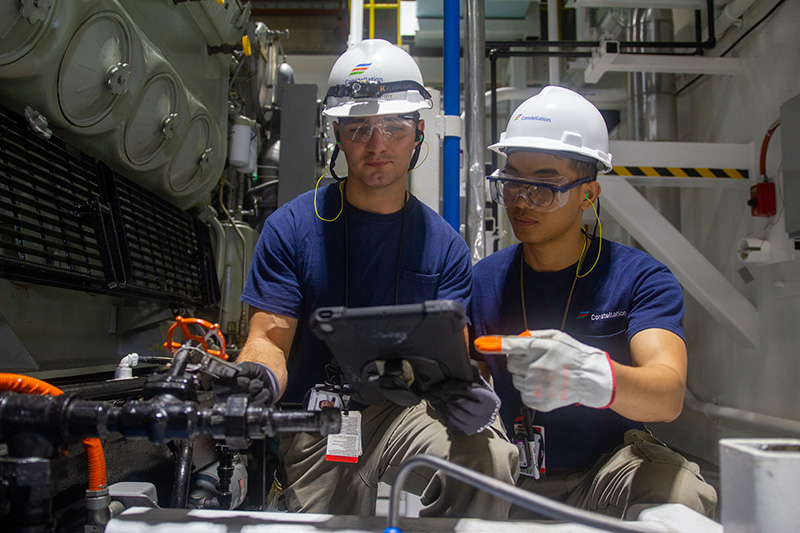 nuclear workers in plant
