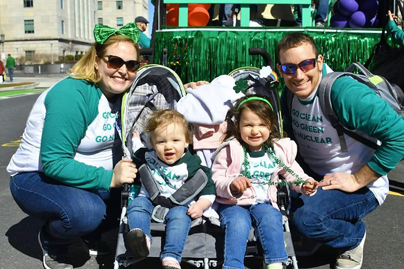 community parade celebrating nuclear