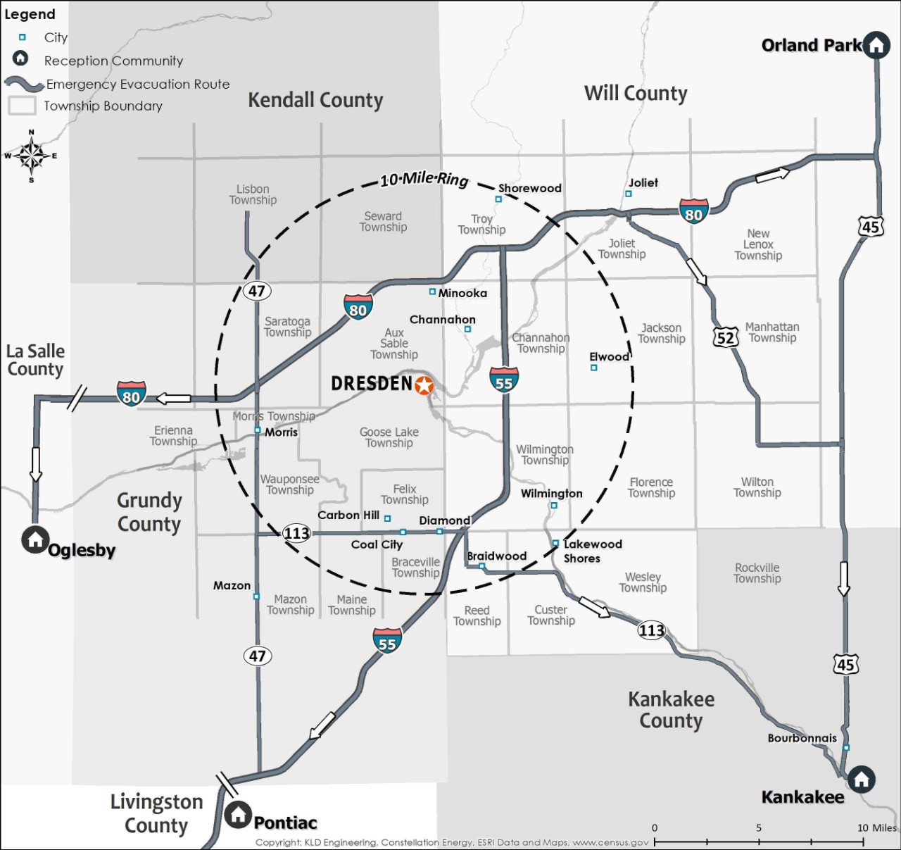 Dresden Evacuation Map