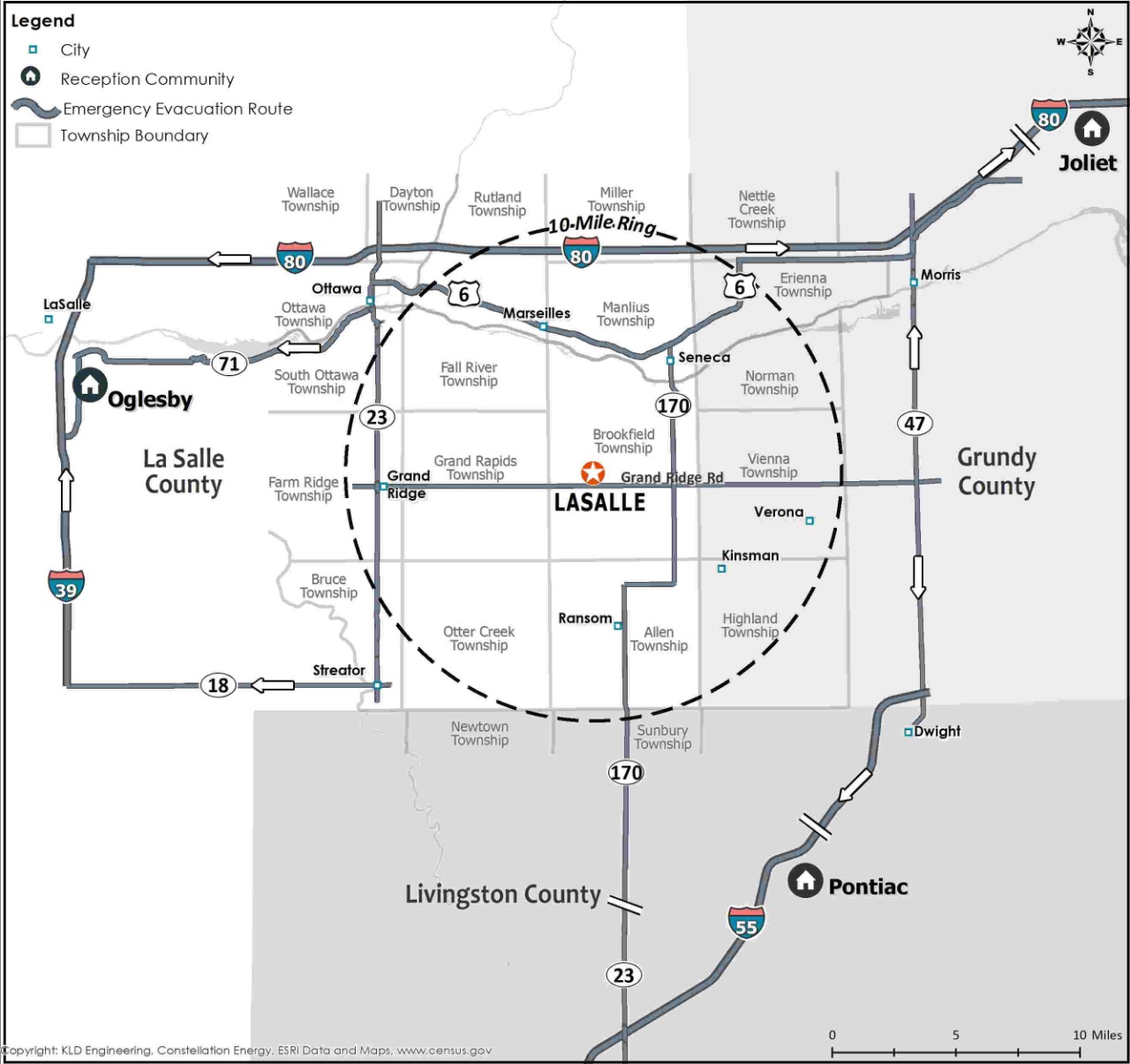 LaSalle Evacuation Map